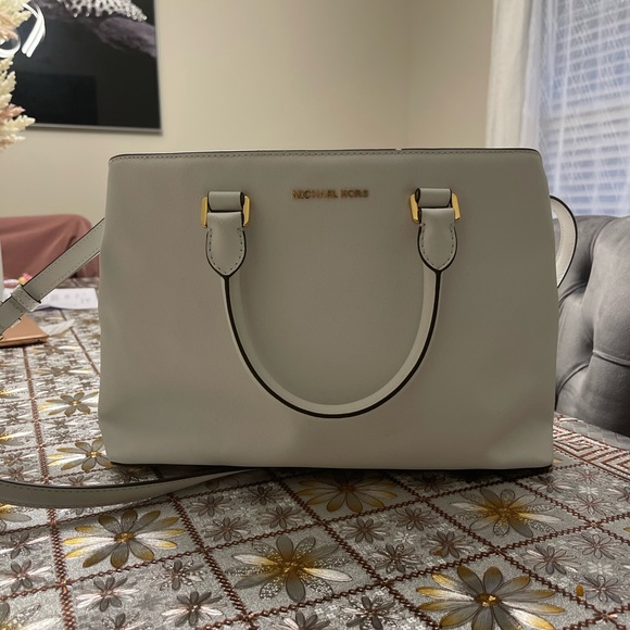 Michael Kors White Sutton Leather Satchel - Picture 2 of 9